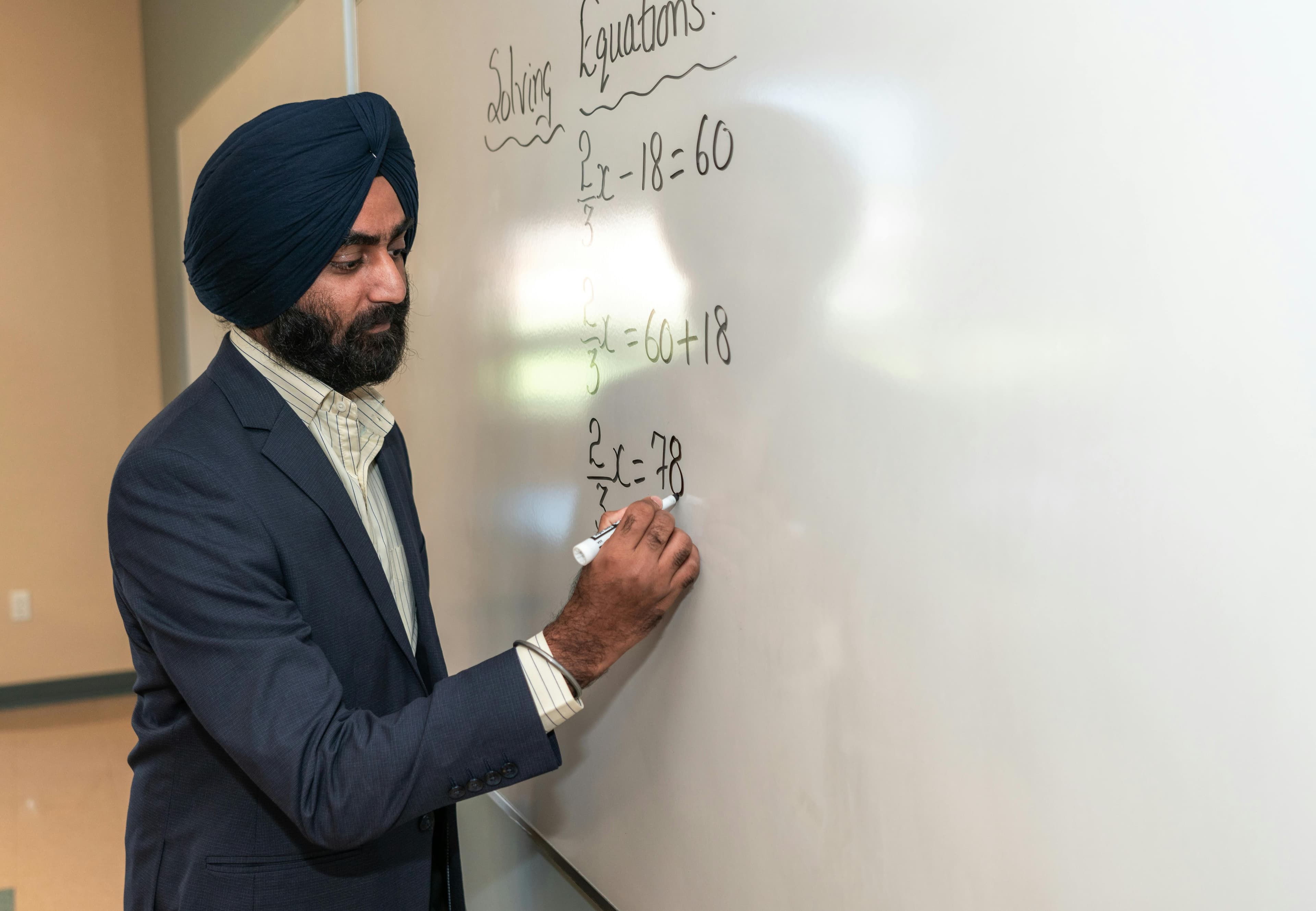 Boards in classroom setting
